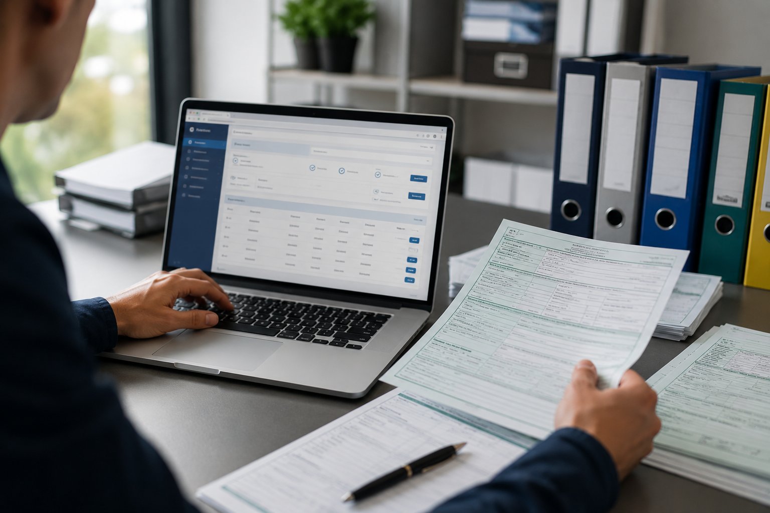 Ufficio moderno con strumenti digitali e cartacei