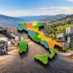 Mappa delle Regioni italiane con impianto di trattamento rifiuti
